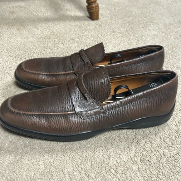 Bally | Shoes | Bally Dress Loafer Brown Leather Size 5 Mens 